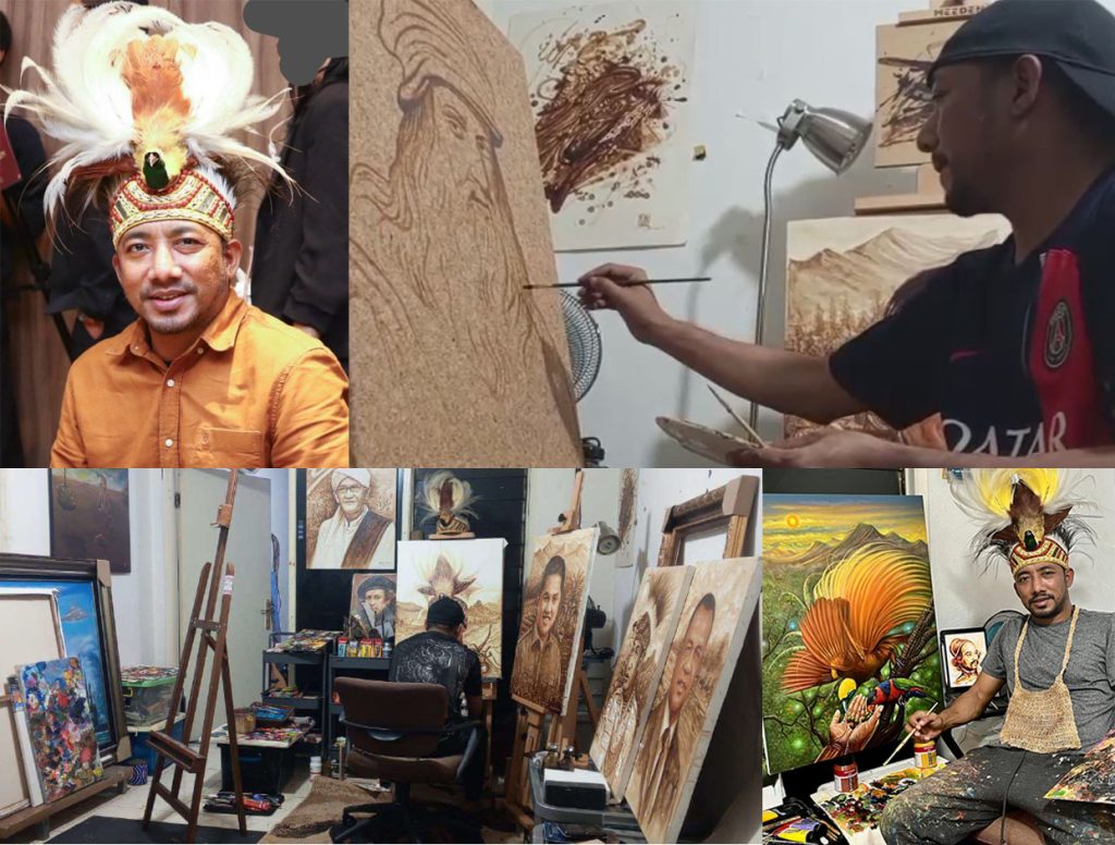 fauzan-musaad_pelukis-spesialis-media-gaharu_indonesian-artist_taman-ismail-marzuki_tim_cikini_jakarta